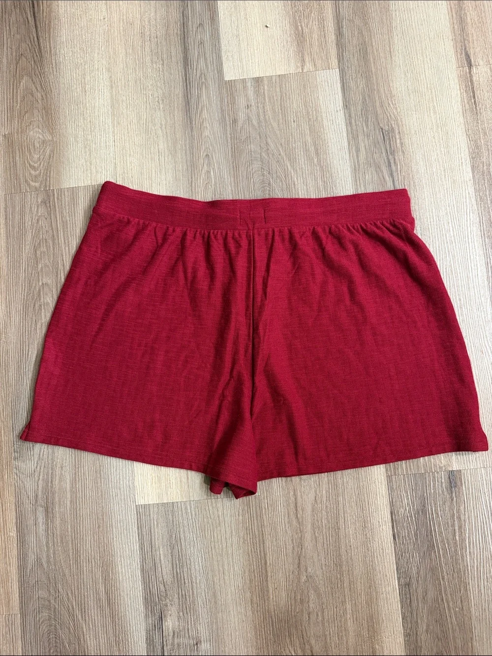 Nuuds Dark Red Resort Shorts Drawstring Cotton Stretch Loungewear 3X or XXXL
